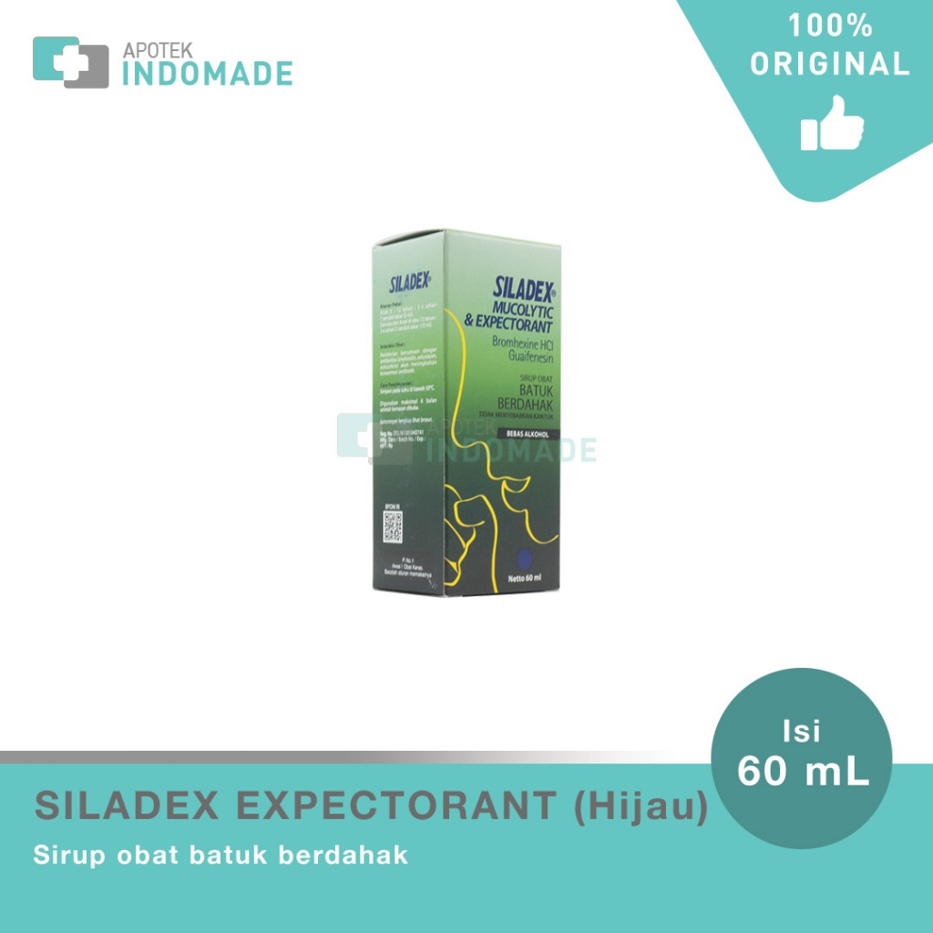 Siladex Expectorant 60 Ml / Siladex Hijau / Siladex Obat Batuk Berdahak - Obat Batuk Berdahak / Obat