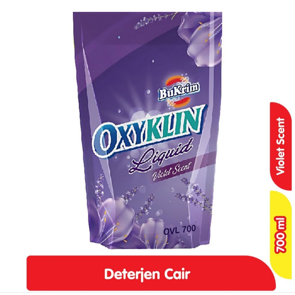 Bukrim Oxyklin Deterjen Cair Violet Refill 700ml