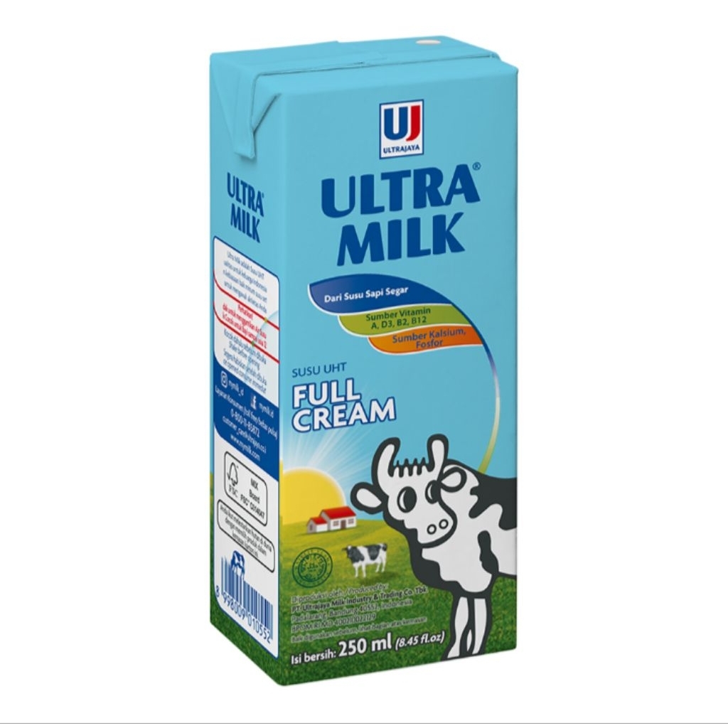 

Ultra Milk Susu UHT Full Cream Kotak 250 ml