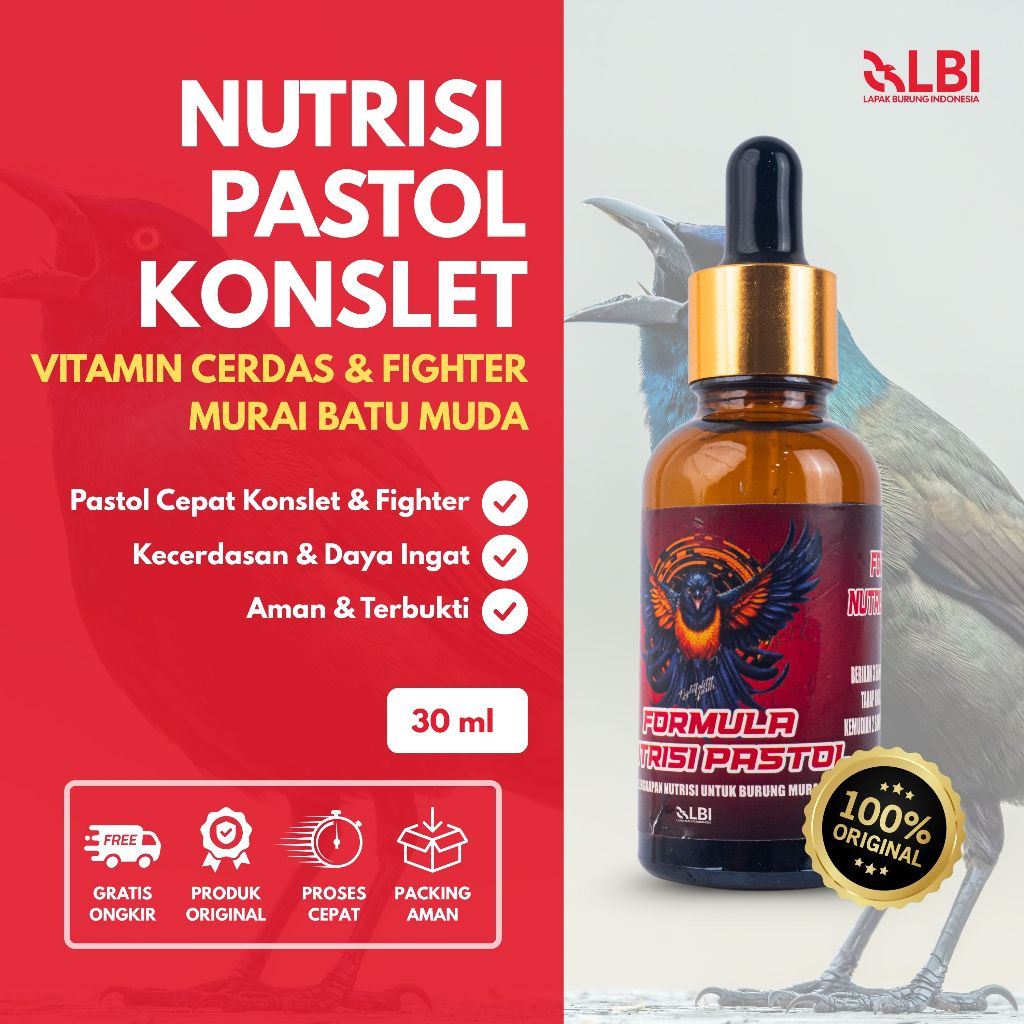 LBI - Formula Nutrisi Pastol Vitamin Burung Khusus  Anakan Trotol dan Pastol Murai Batu