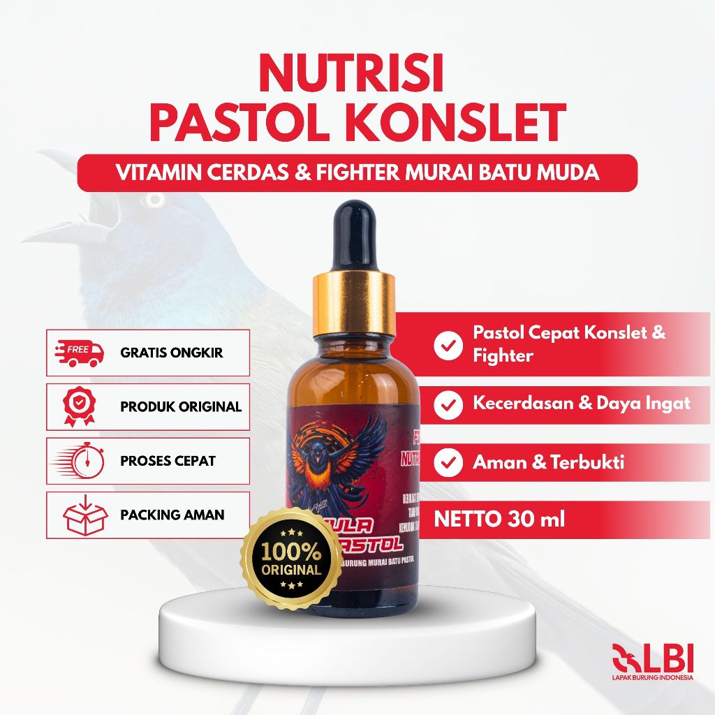 LBI - Formula Nutrisi Pastol Konslet Vitamin Burung Khusus Pastol Murai Batu