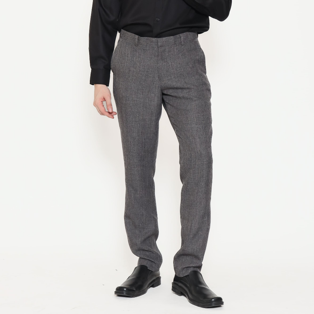 Schoeller Celana Panjang Pria Slim Fit – Dark Grey – Ukuran 28–38 – STEVAN-SF