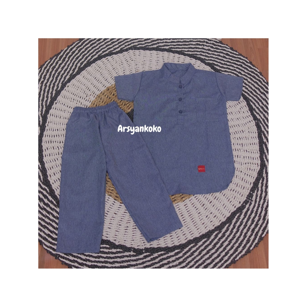 setelan koko katun madinah setelan koko biru denim koko katun madinah koko kurta koko anak laki laki