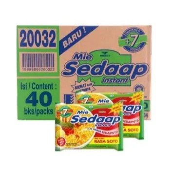 

MIE SEDAAP SOTO 1 DUS/KARTON ISI 40 PCS