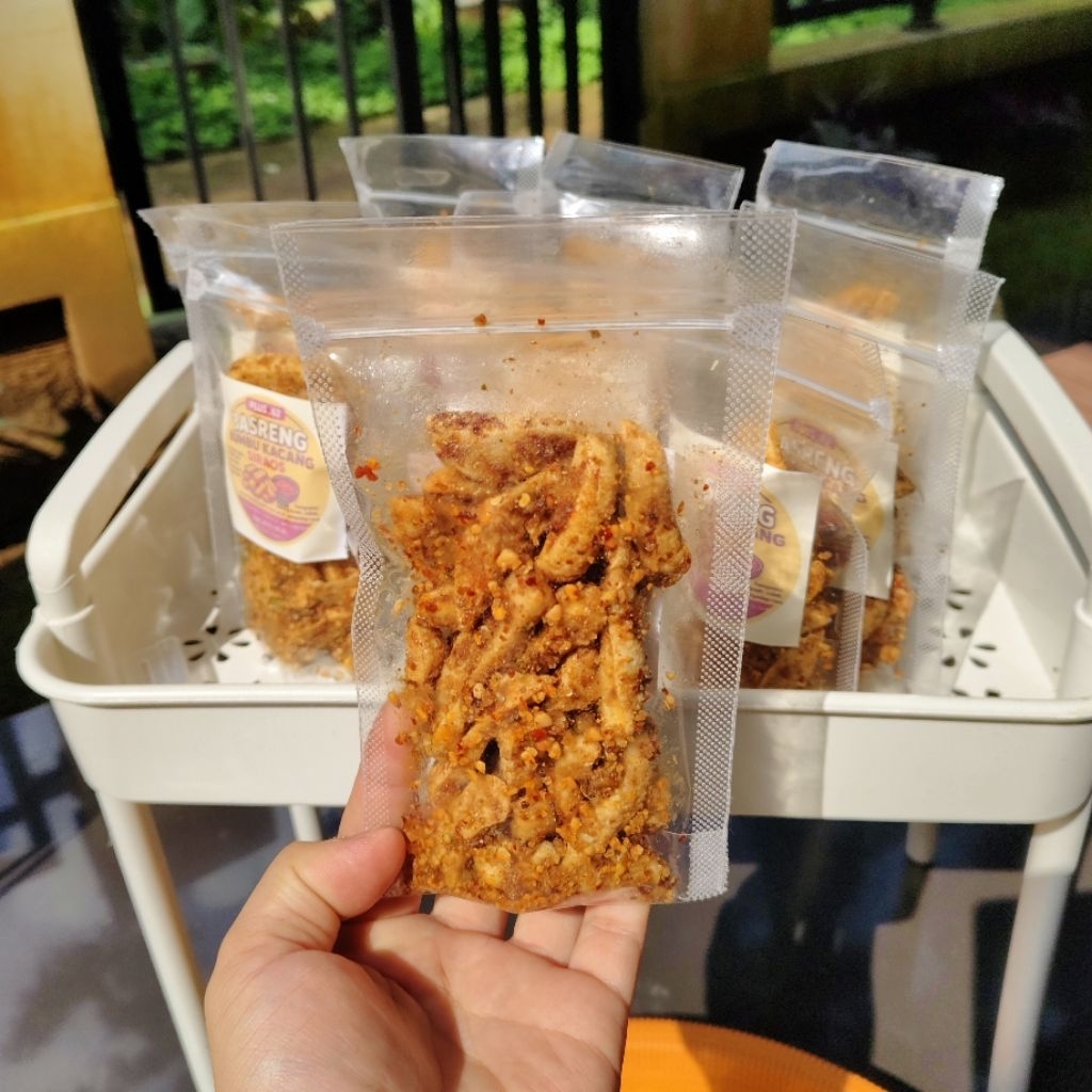 

Basreng Pedas Bumbu Kacang-Gurih Enak Manis Pedas Kriuk Cemilan Instan