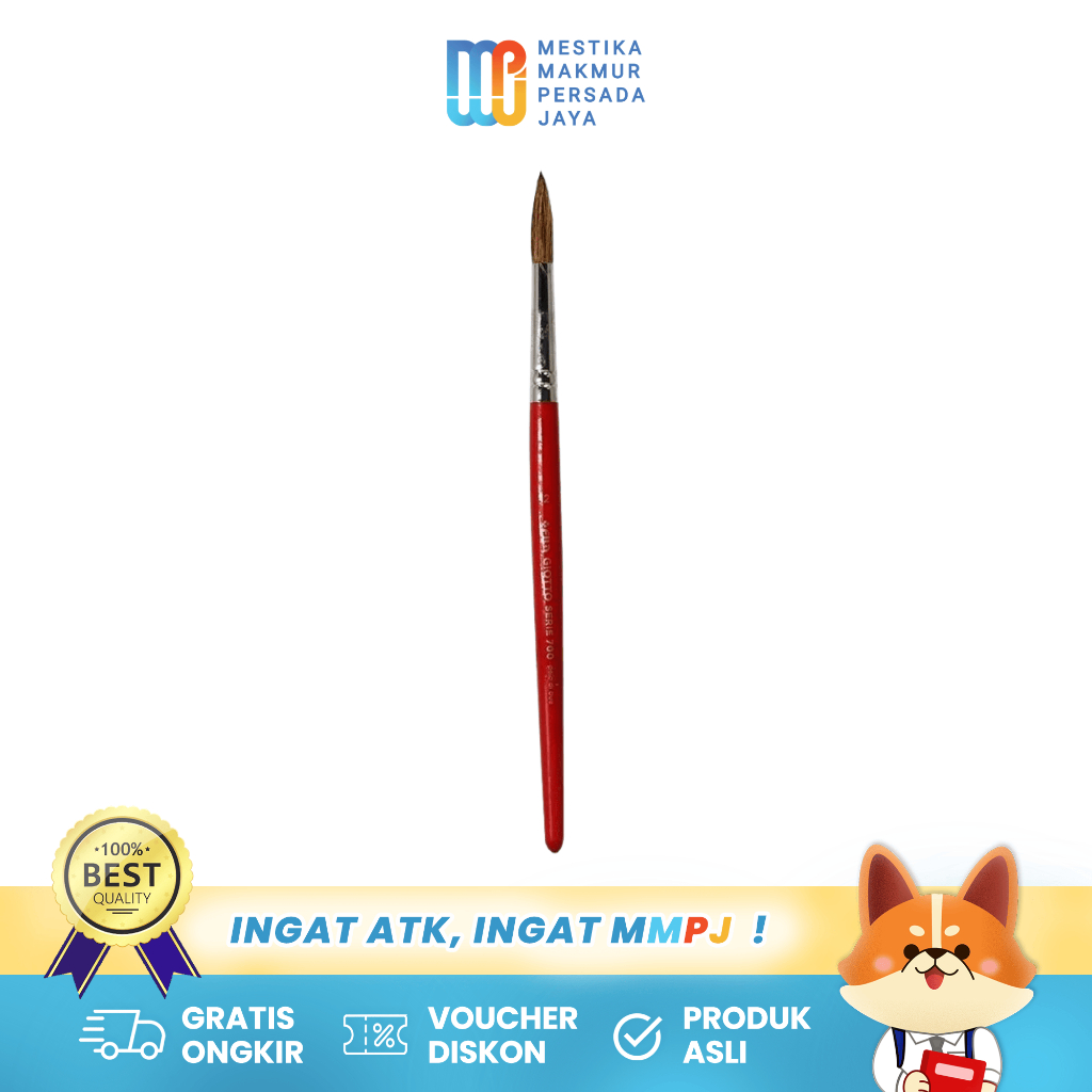 

Giotto Kuas Lukis AC 700 Round No 12 – Kuas Cat Air / Akrilik / Minyak Taklon Sintetis 591200