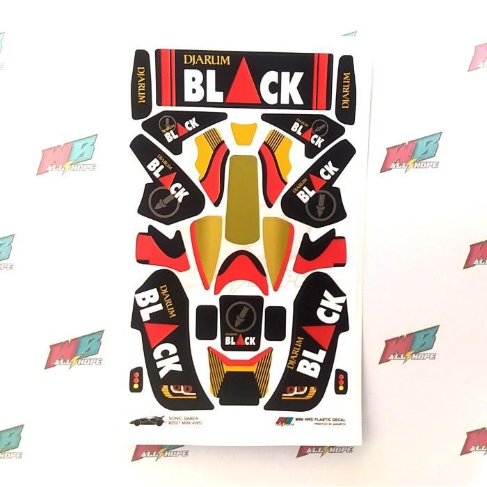 Stiker Sonic Saber - Djarum Black - Body Hitam - Vinnyl Lam. Doft
