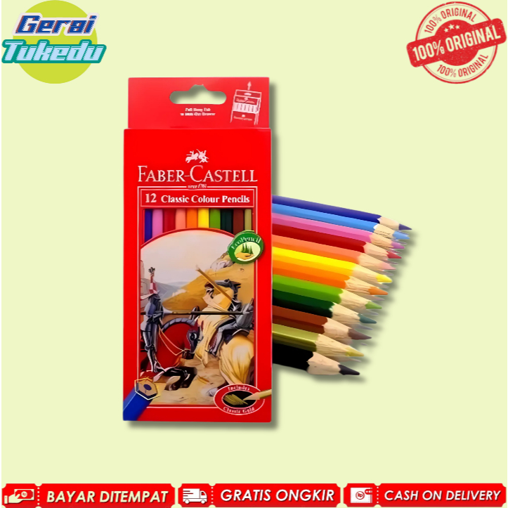 

KODE A | FABER CASTELL PENSIL WARNA CLASSIC 12 SET PENSIL