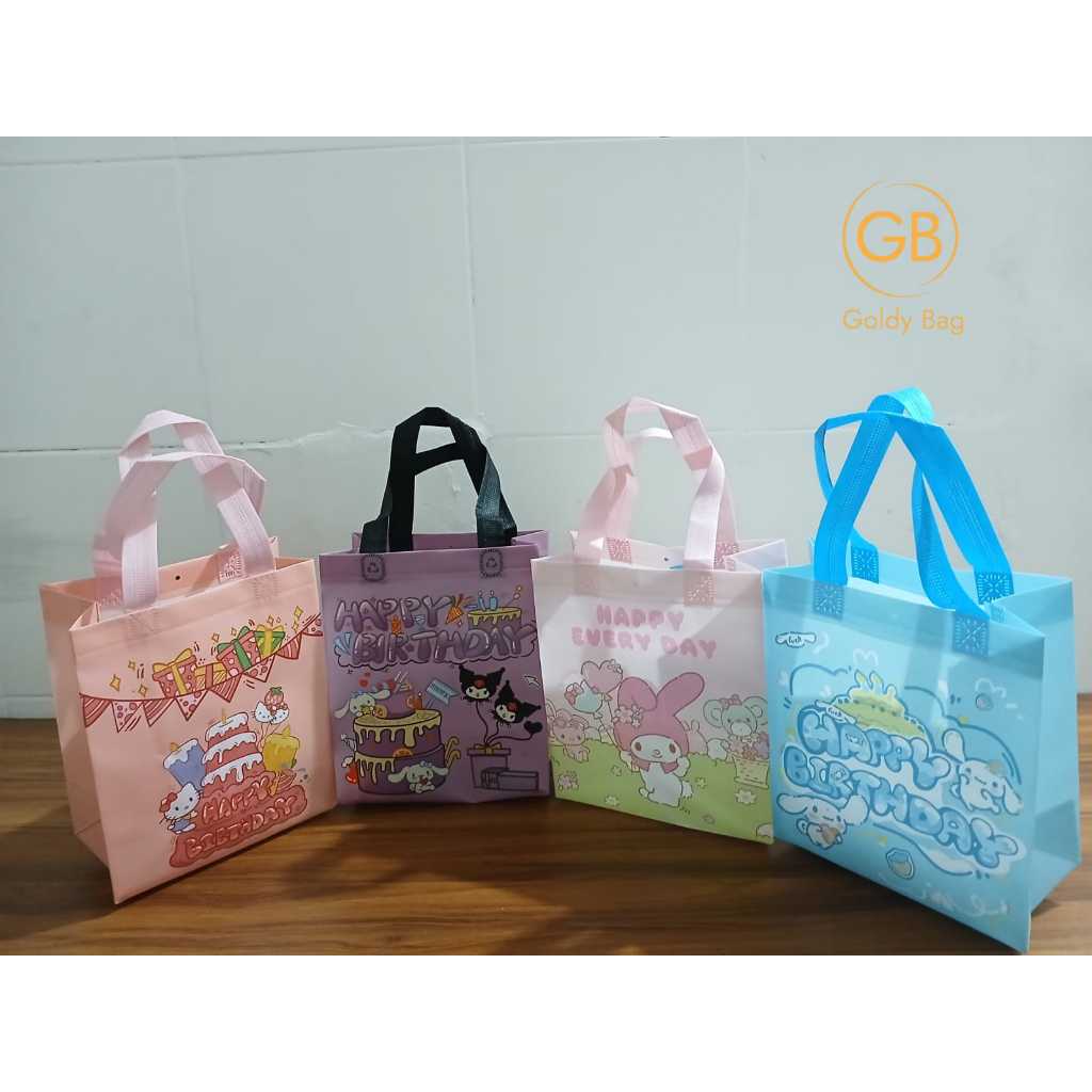 

Souvenir Ulang Tahun Premium / Goodiebag Ulang Tahun / Tas Ultah Murah / Tas Spunbond Motif