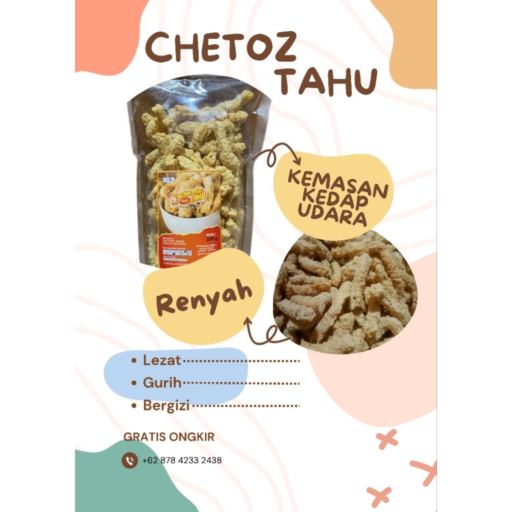 

CHETOZ TAHU - Krupuk Tahu, Camilan Gurih, Camilan Renyah