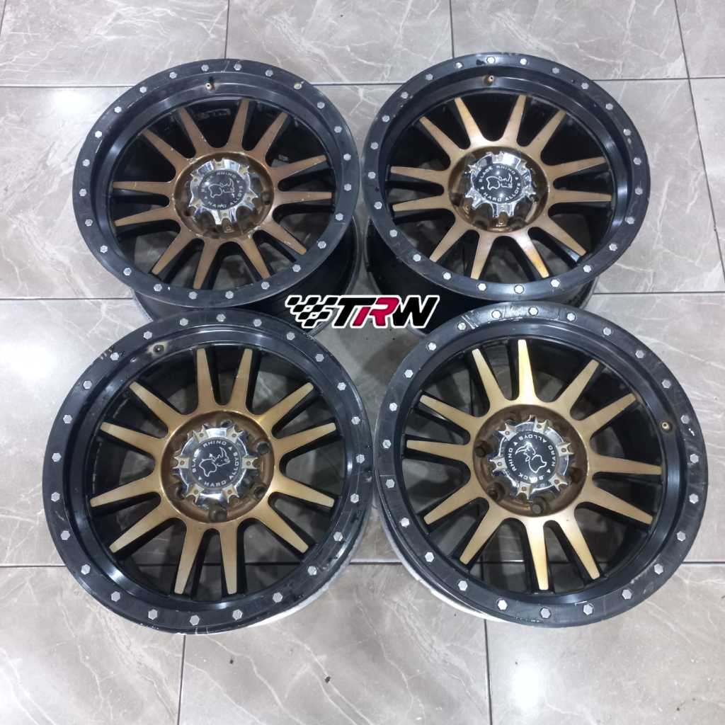 Velg Mobil Second Murah Ring 17 Black Rhino Baut 6x139,7 Fortuner Hylux Pajero Tritone TrailBlazer