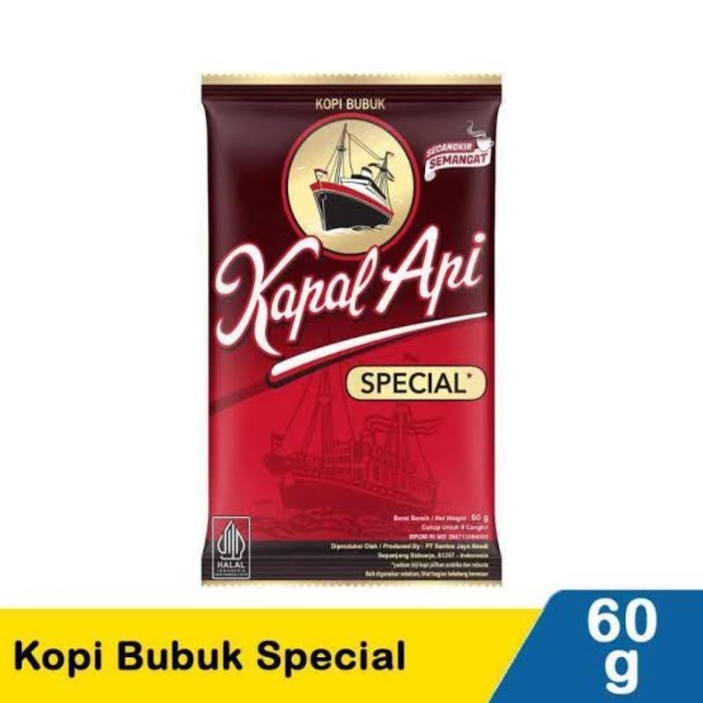 

Kopi Bubuk Kapal Api Special 60 Gram