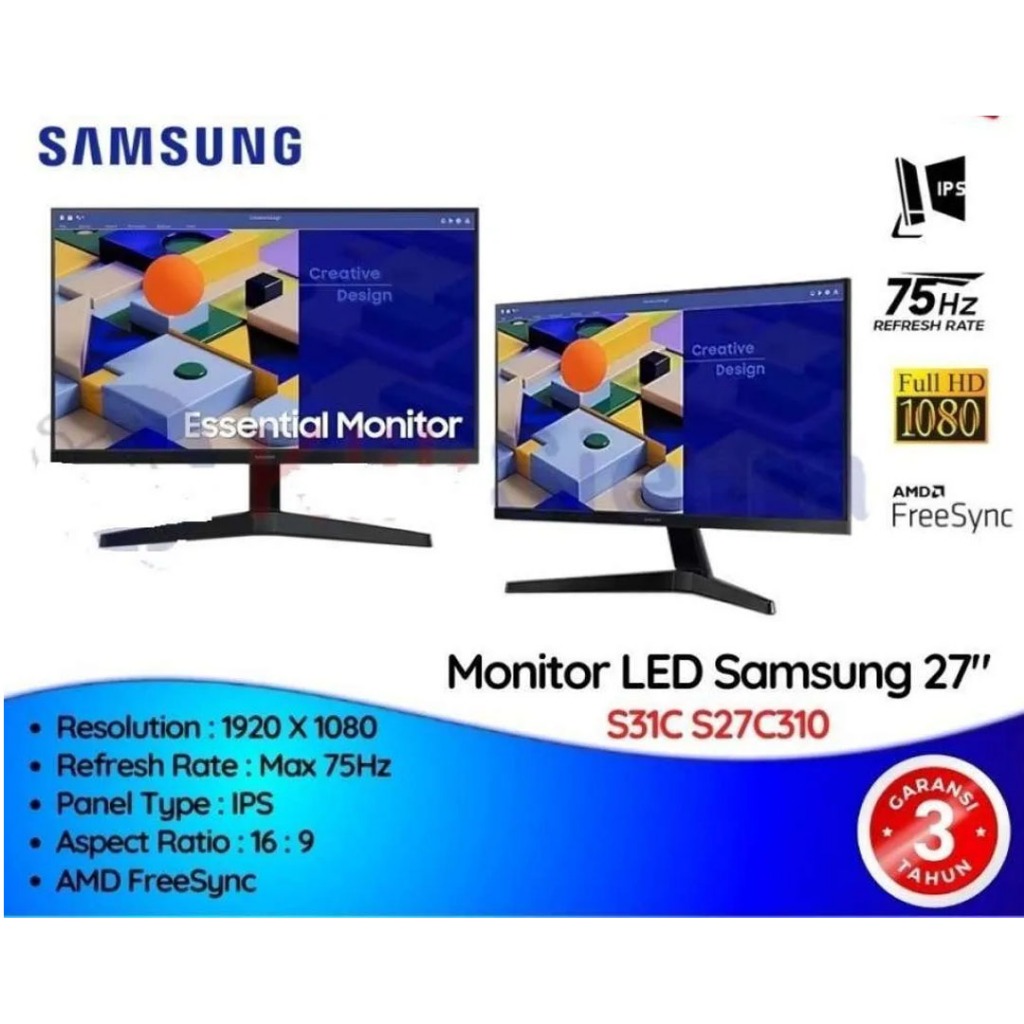 SAMSUNG LED Monitor S27C310 27" IPS FreeSync 75Hz