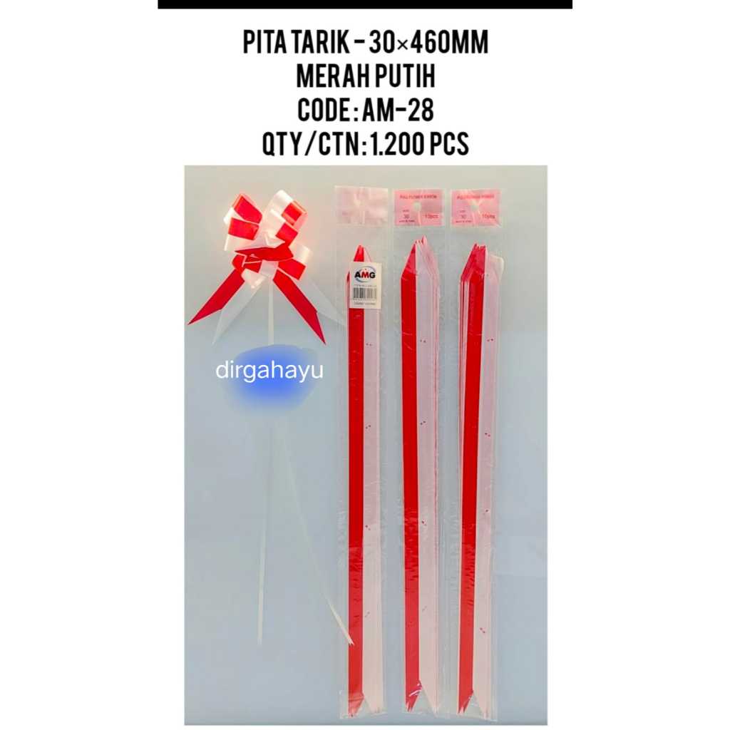 

pita serut amg tarik merah putih dirgahayu isi 10 pita bahan pita jepang ukuran kecil (1.8 x 22 cm) besar (3 x 46 cm)