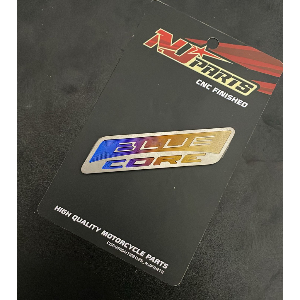 Emblem bluecore titanium logo titanium yamaha mio fino xride aerox dll blue core.