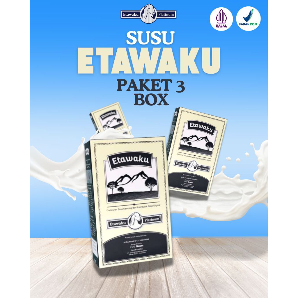 

Etawaku Platinum Susu Original ( Paket 3 BOX ) Untuk Pernafasan