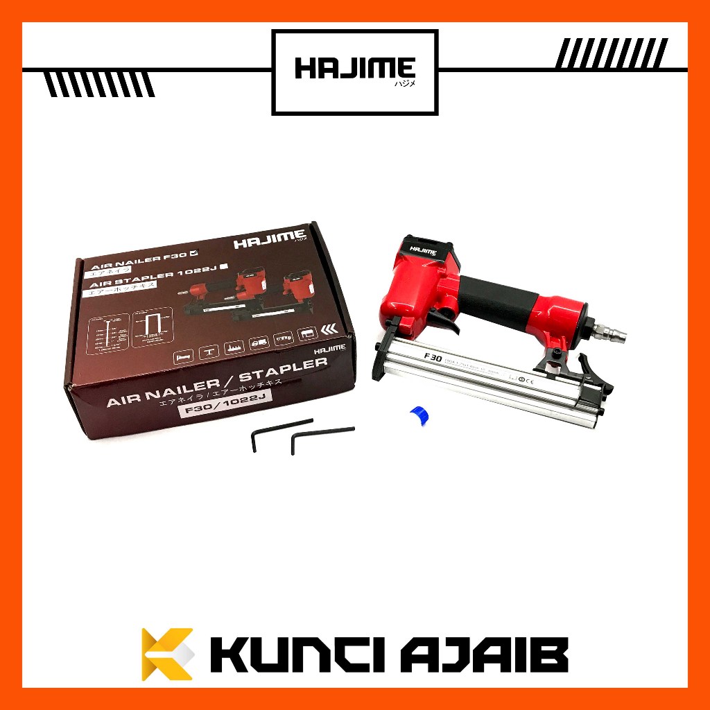 

HAJIME Air Nailer F30 - Mesin Alat Paku Tembak Angin Staples Stapler Gun