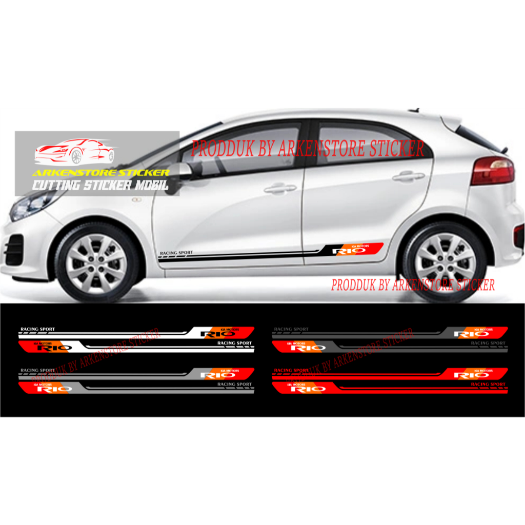 Stiker mobil Kia Rio cutting stiker sticker mobil Rio stiker terbaru
