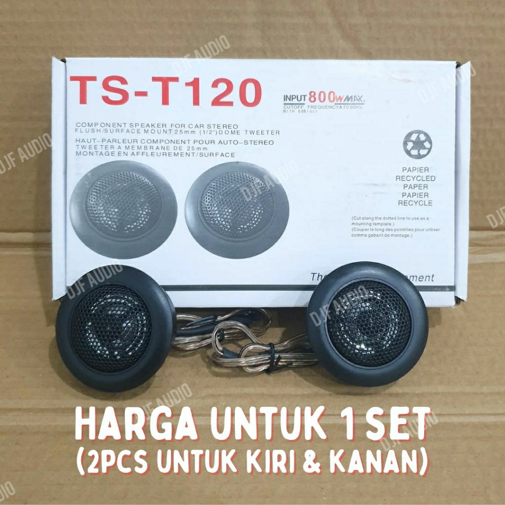 Twitter TS-T120 - 1 Set (2pcs) - TST120 - Twitter Trebble Audio Mobil - Twitter Mobil Merk TS-T - Tw