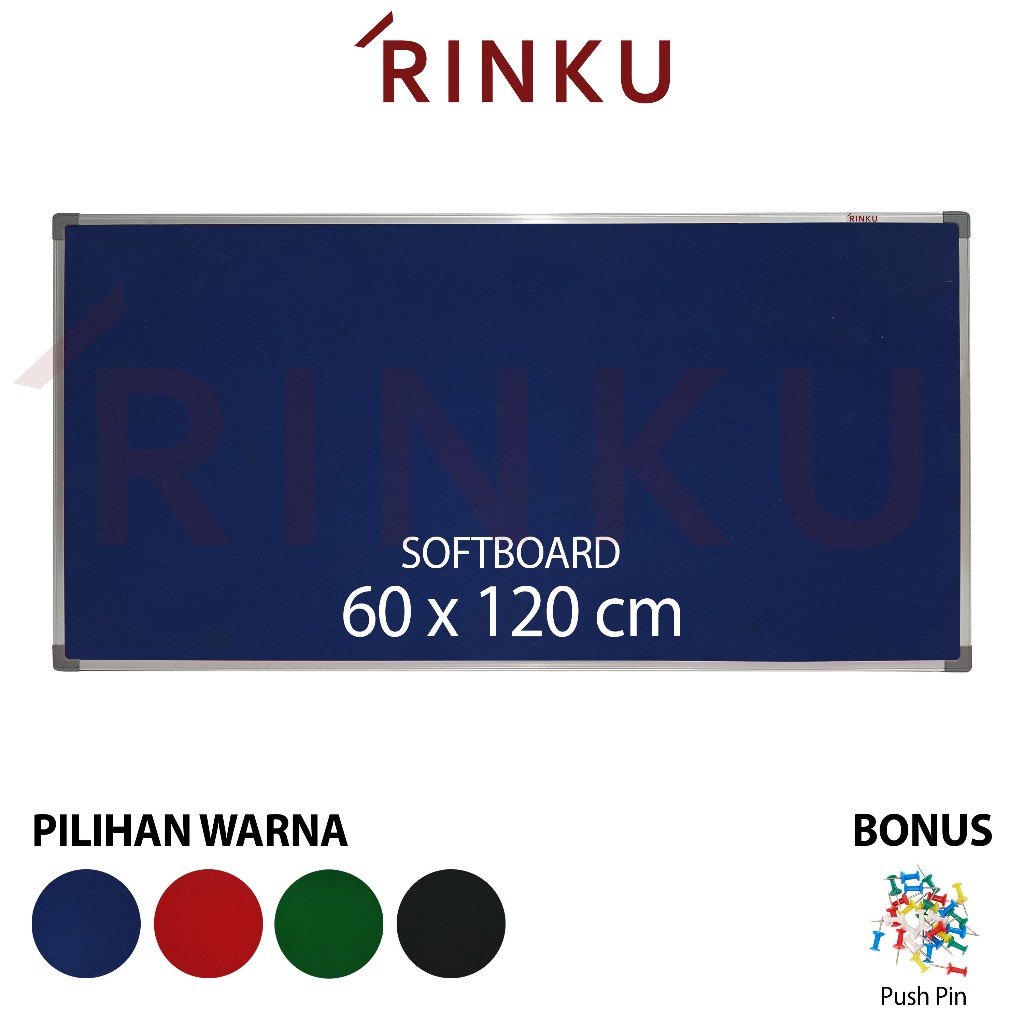 

Softboard Pin Board Cork Board Gantung Bludru Rinku 60x120 cm