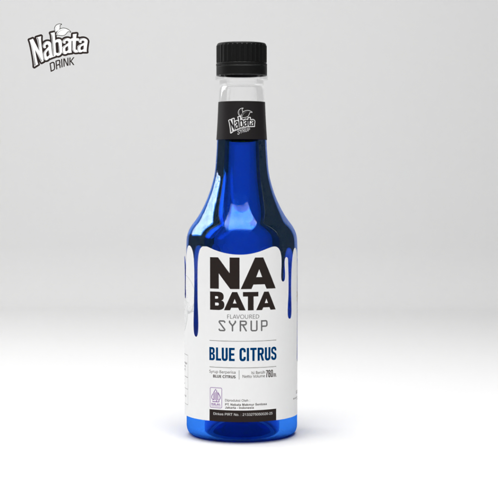 

Blue Curacao Syrup 760ml Premium Nabata| Blue Lagoon Syrup | Sirup BlueCitrus Segar Asam Manis