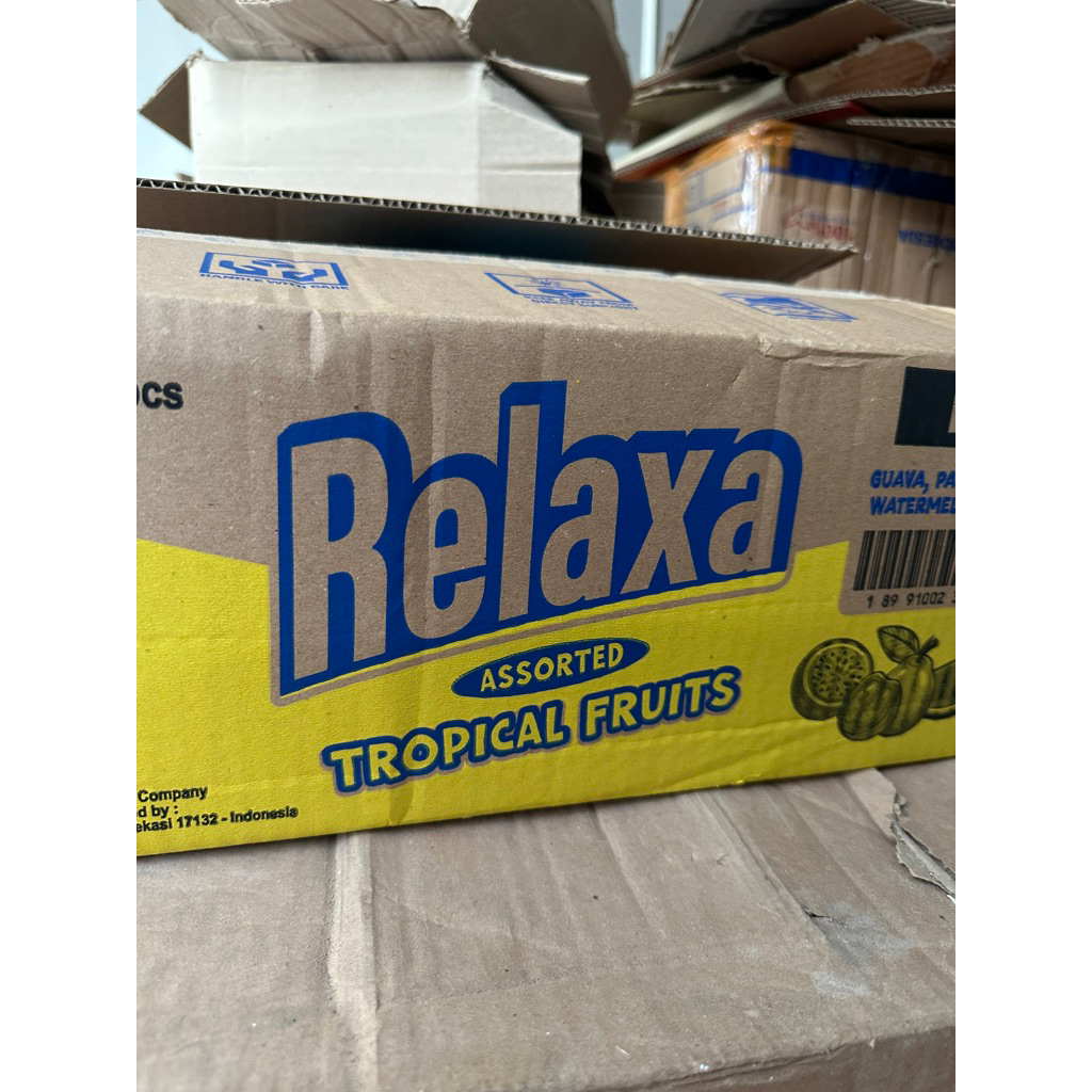

1 karton PERMEN RELAXA TROPICAL FRUITS isi 24bag ( 24 x 50 )