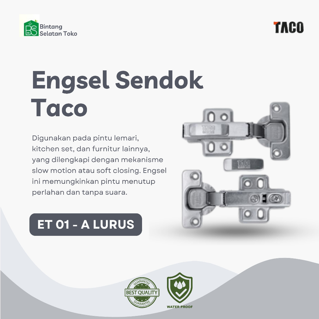 1 PASANG TACO Engsel Sendok Slow Motion / Engsel Sendok Slow Motion