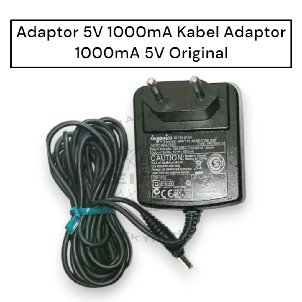 Adaptor 5V 1000mA Kabel Adaptor 1000mA 5V Original