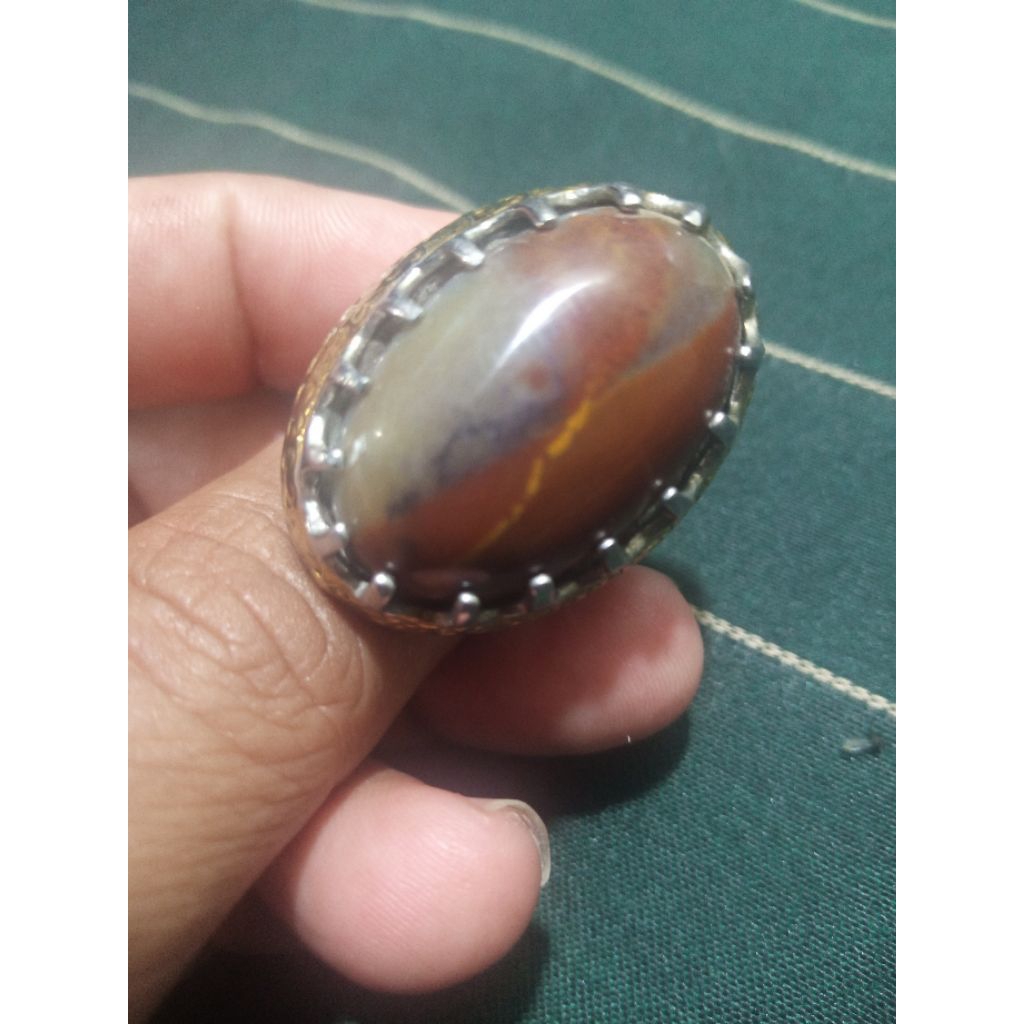 Batu akik panca warna,gambar pemandangan