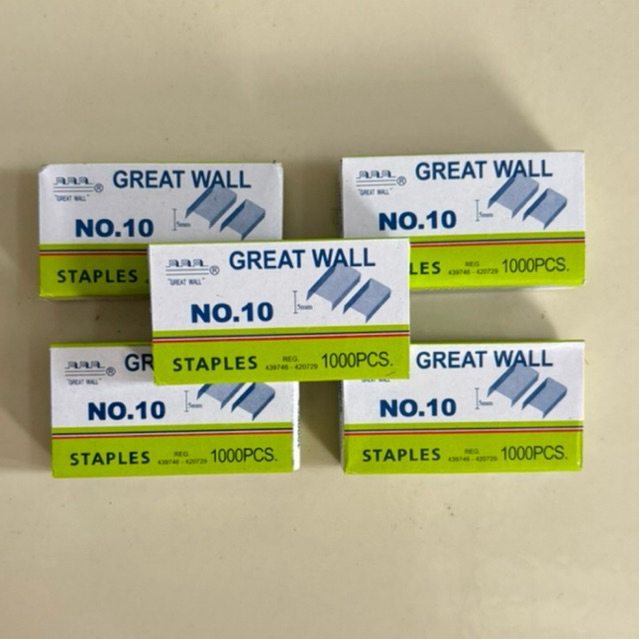 

ISI STAPLES GREATWALL NO.10 HARGA ECER/ REFILL STAPLES NO.10