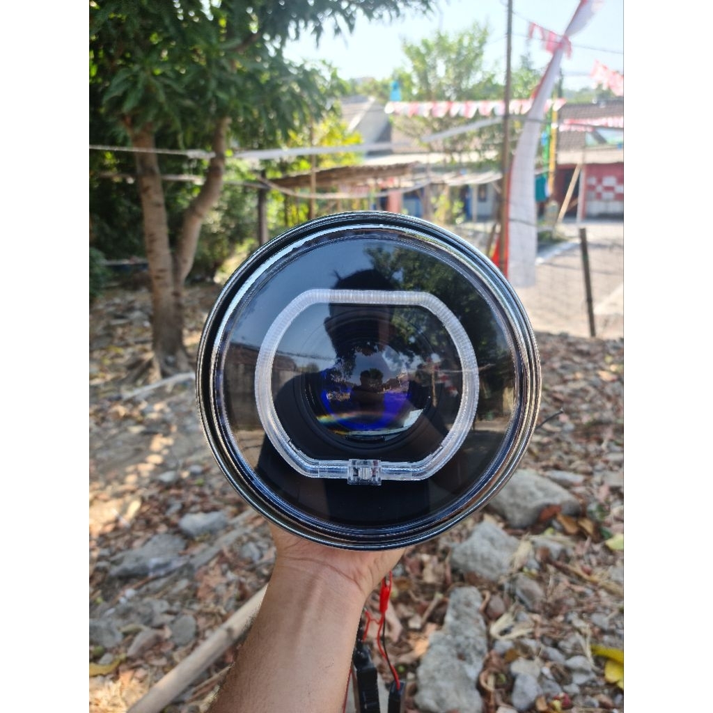 Lampu Reflektor Depan Biled  3inc AES carbon set Batok Ninja SS 7inch PNP Ninja Tilas Ti semuager Sc