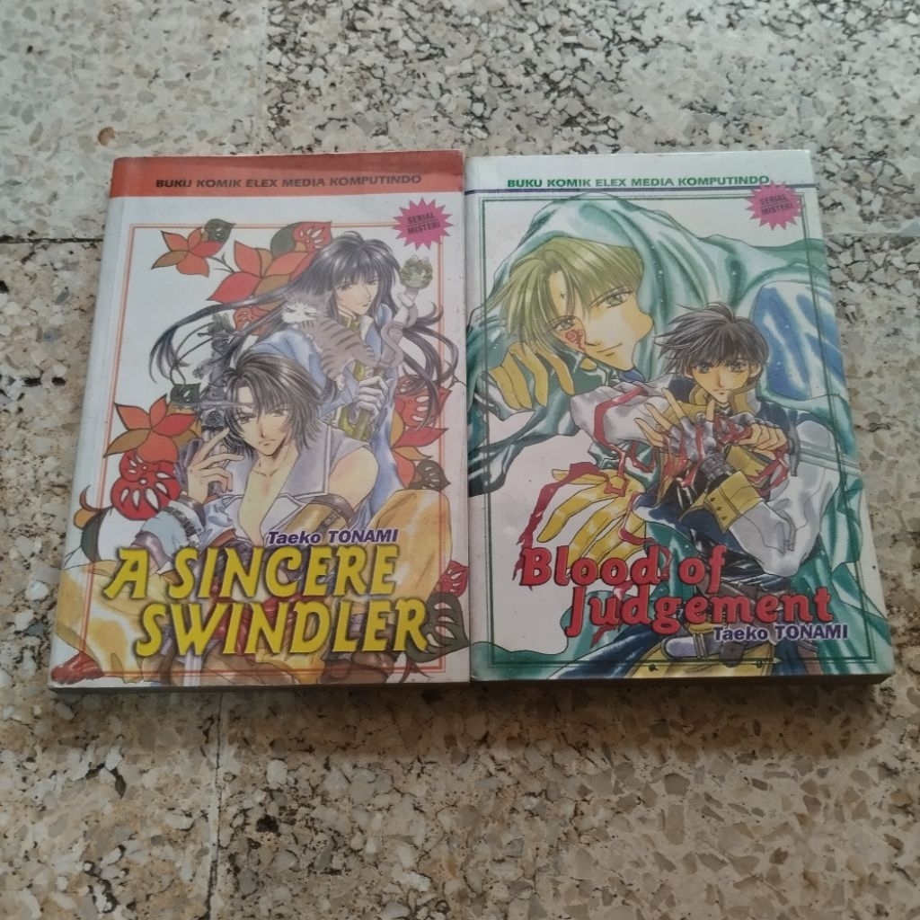komik set taeko tonami manga : blood of judgement , a sincere swindler