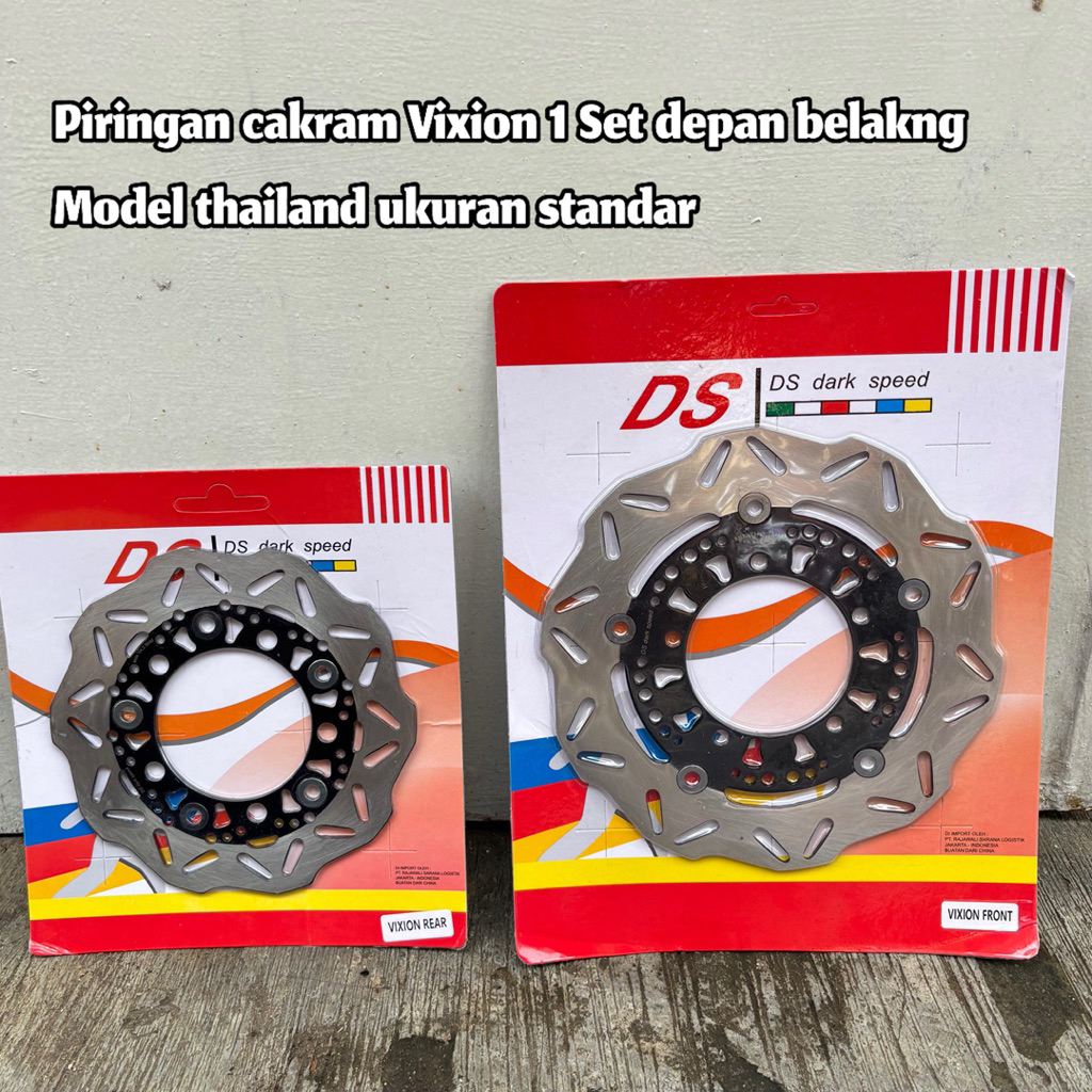 Piringan cakram vixion variasi thailad 1 set depan belakang ukuran standar