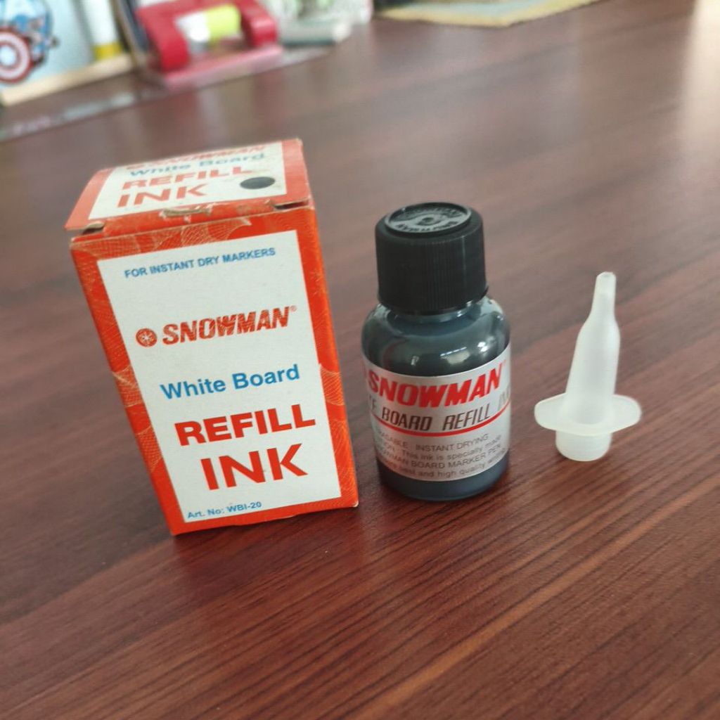 

SNOWMAN WHITE BOARD REFILL INK / TINTA ISI ULANG SPIDOL WHITE BOARD, HITAM, WBI-20