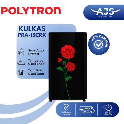 POLYTRON Kulkas 1 Pintu Belleza Varia 150 Liter PRA 15CRX - hitam