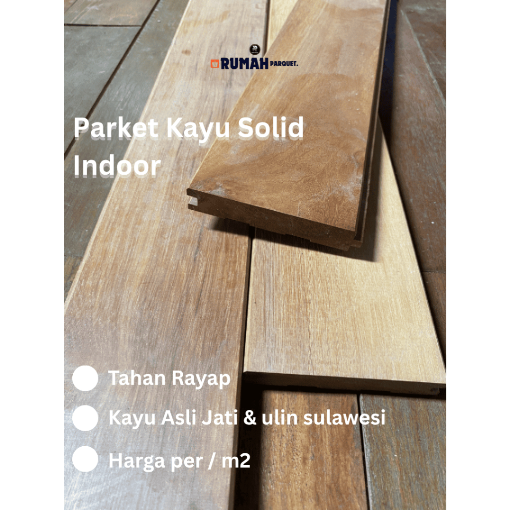 Lantai Kayu Solid Parket-Parquet-Parkit Jati
