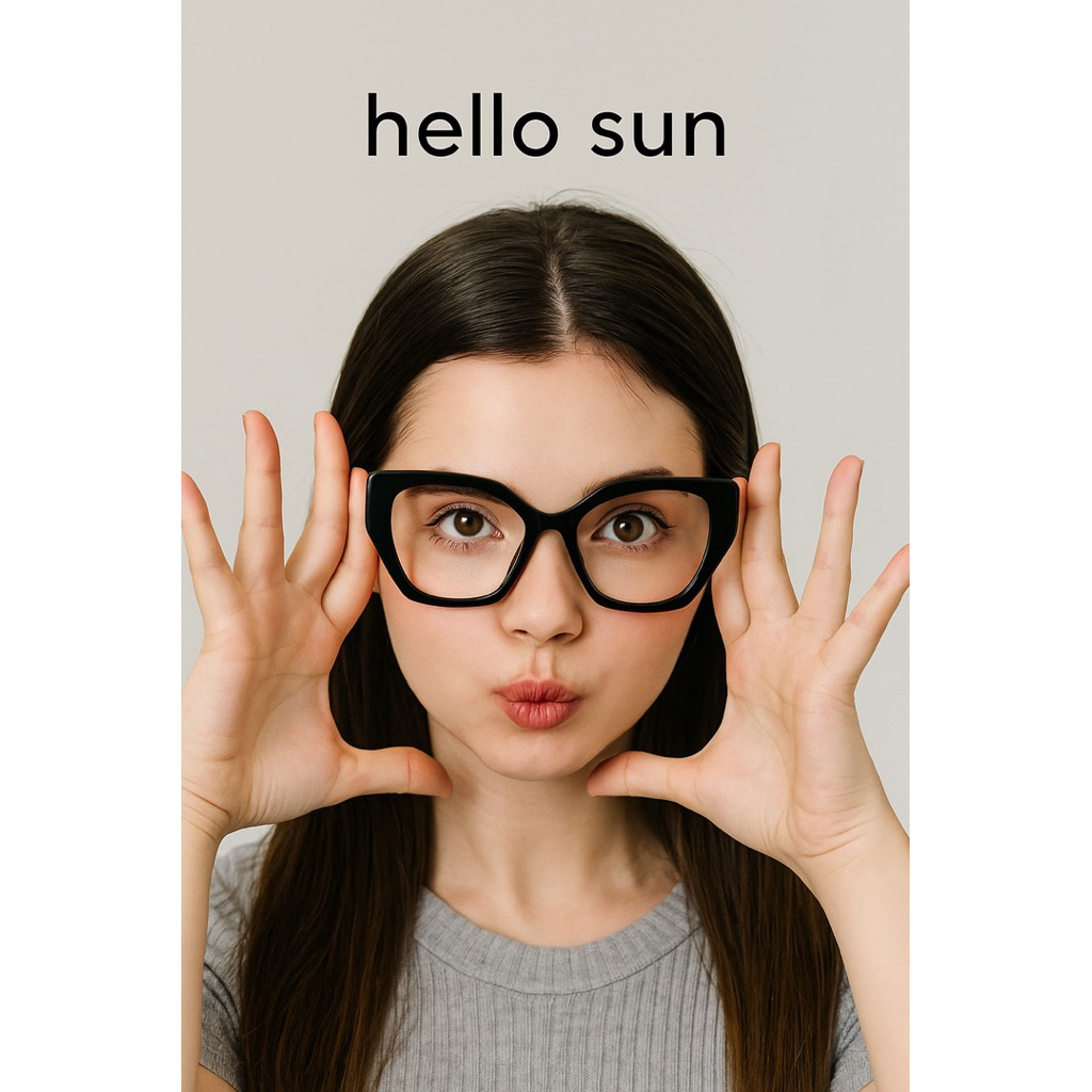 HELLO SUN HS043 - kacamata | kacamata bening | kacamata wanita | kacamata fashion | kacamata korea |