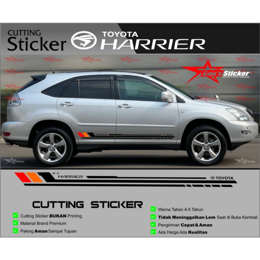 Variasi Sticker Toyota Harrier Sticker Pintu Mobil Toyota Harrier