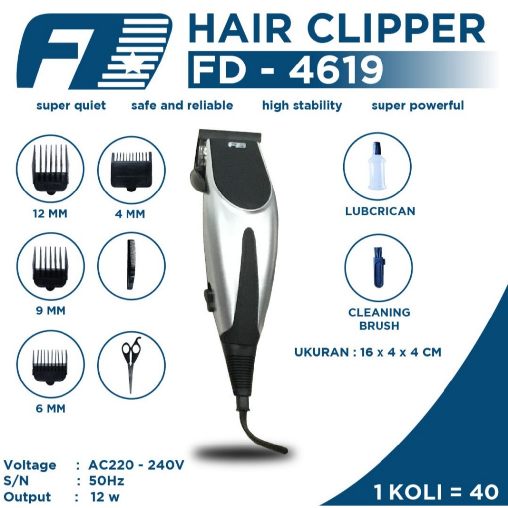Hair Clipper / Alat Cukur Rambut FD  4619
