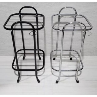 AK Rak dispenser dan  Rak Magic com 2 Susun - Hitam | Meja Dispenser air Galon