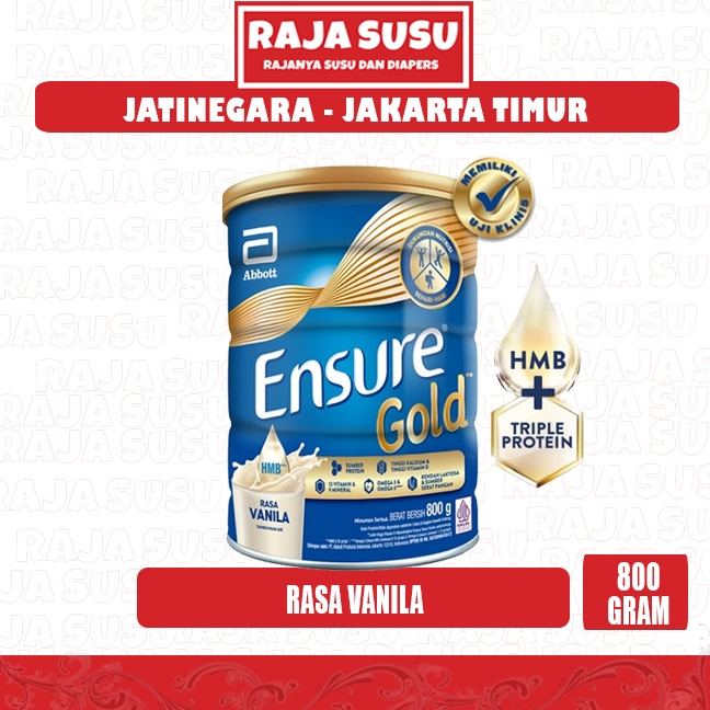 

ENSURE GOLD VANILA 800GR - RAJA SUSU