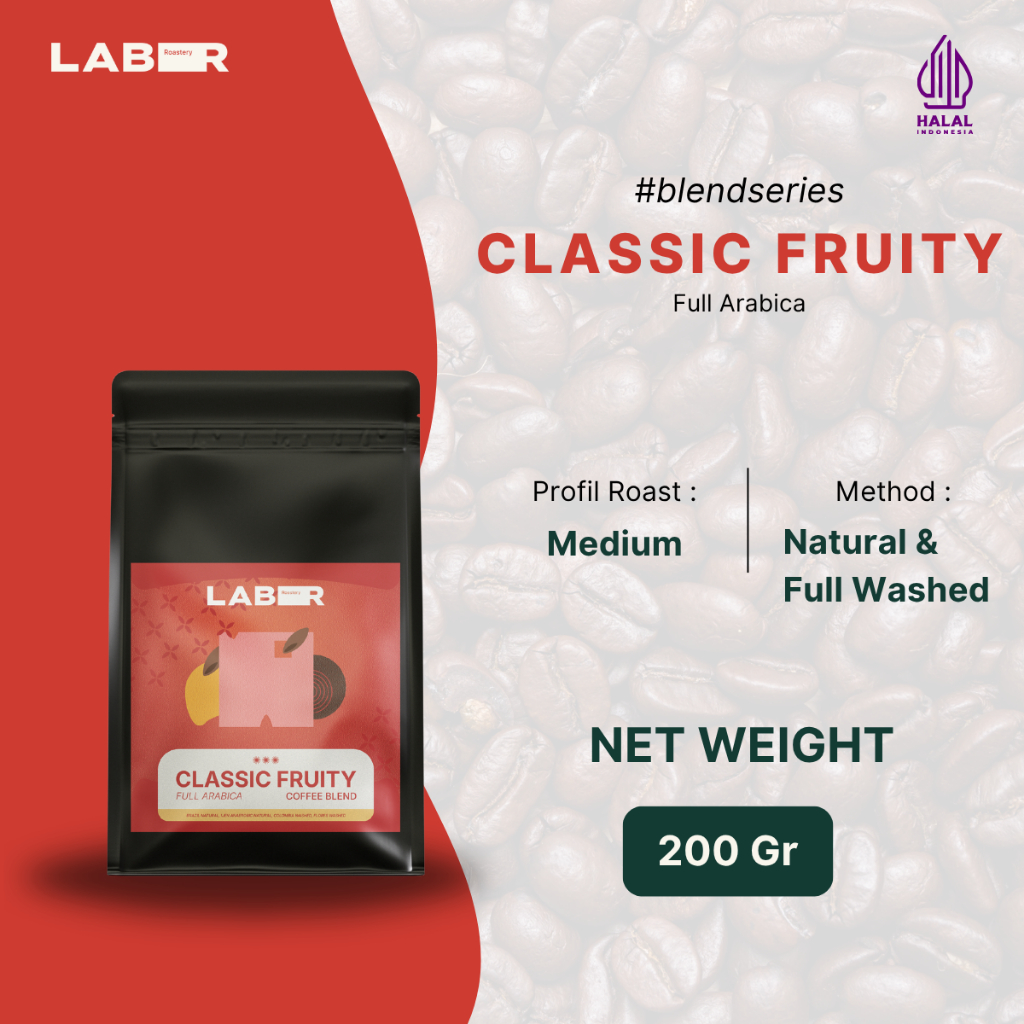 

LABR Classic Fruity Blend Series Full Arabica 200g