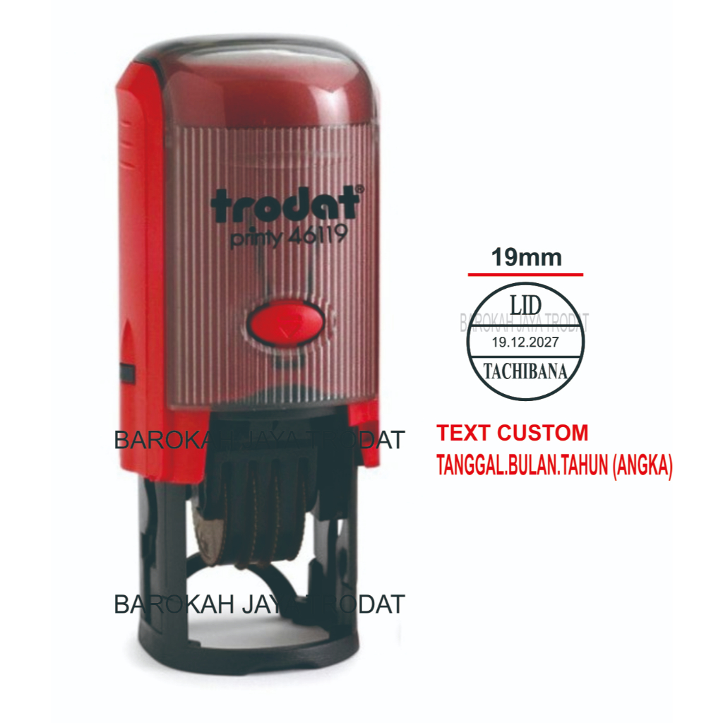 

TRODAT 46119 TANGGAL DAN CUSTOM TULISAN