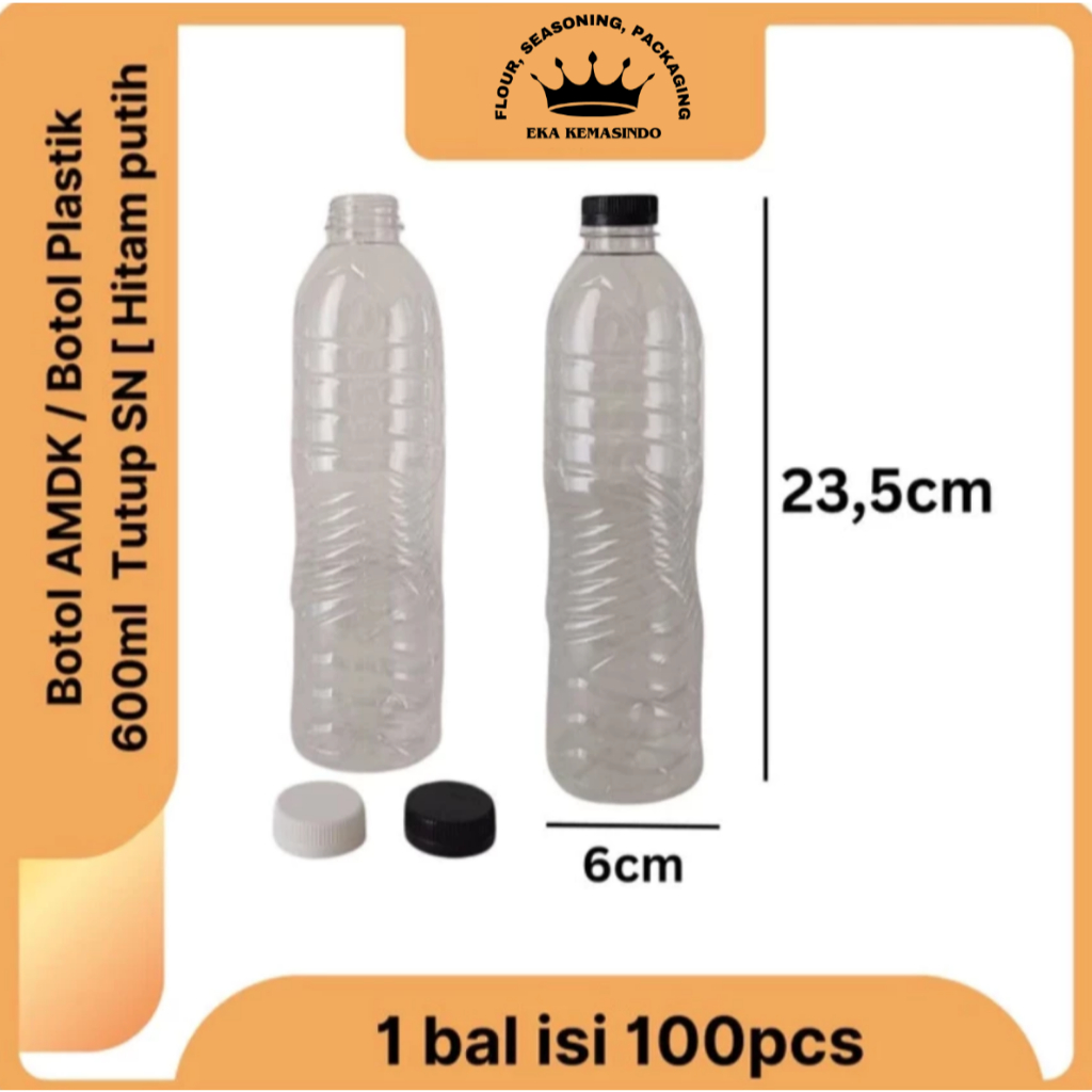 Botol Amdk 600ml | Botol aqua 600ml | Botol minyak / Botol plastik 600
