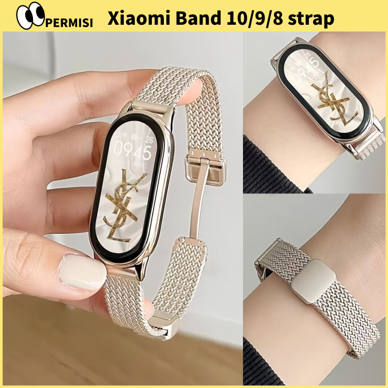 Tali Strap Xiaomi Band 10 Steel Strap Xiaomi Band 9 Steel Strap Compatible With Xiaomi Band 8 Jam Ta