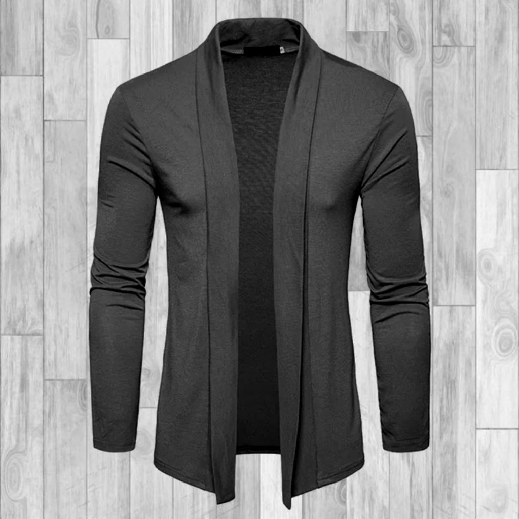 Kaos Blazer Pria Lengan Panjang Kaos Cardigan Kaos Blazer
