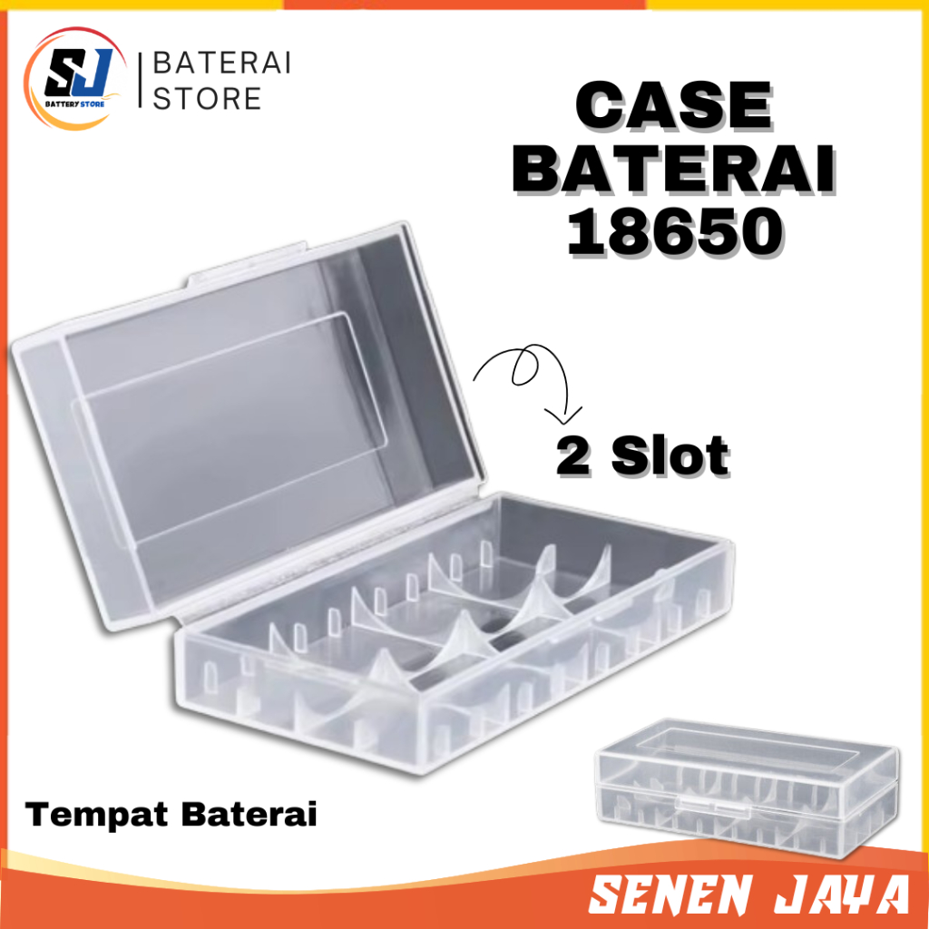 Tempat Batre 18650 Sony Cas Casing Batre 18650 Cas Case Batre 18650 WADAH BATRE AA (2 SLOT)