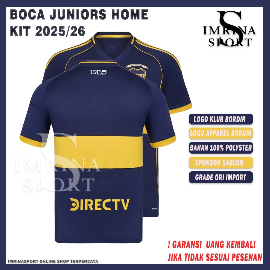 JERSEY BOLA BOCA GRADE ORI HOME 2025/2026 - JERSEY BOLA GRADE ORI 25/26