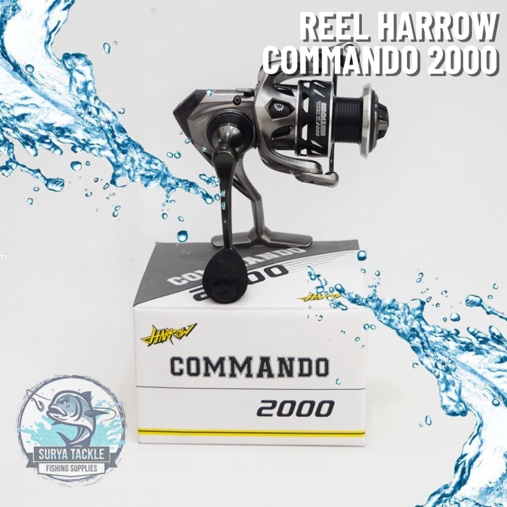 Reel Harrow COMMANDO Spinning Power Handle Strong Body - 2000