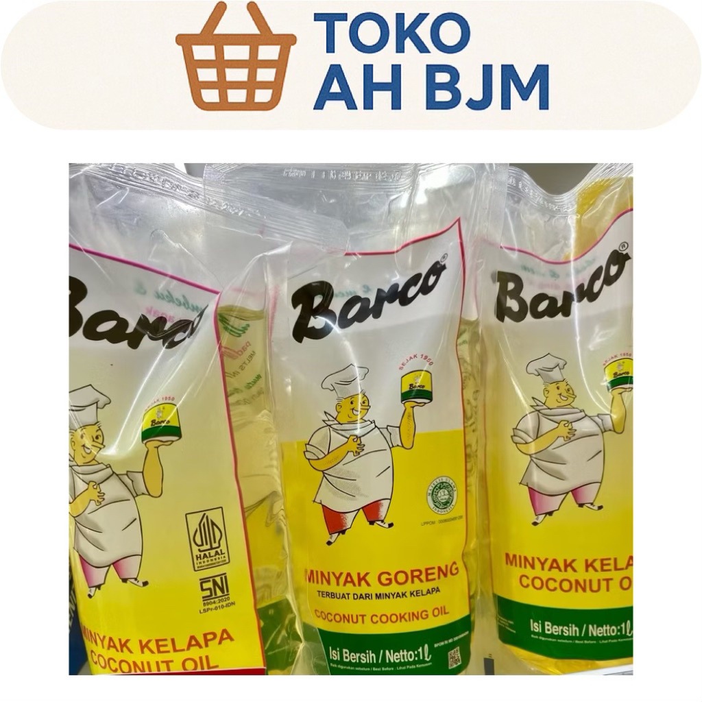 

barco minyak goreng kelapa ukuran 1 liter
